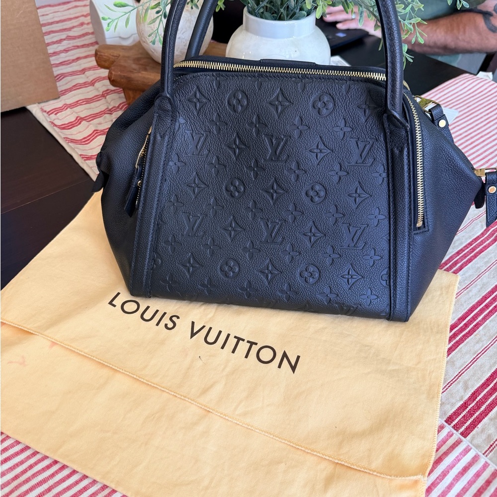 Louis Vuitton Black Marais Monogram Empreinte Leather Handbag